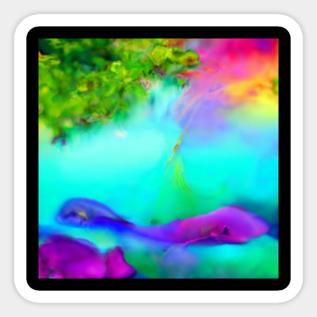 Artificial Intelligence  Art- Nature Art - AI Watercolor  Generated Sticker by Artificial Intelligence Art